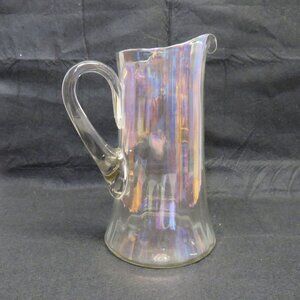 VTG Iridescent Glass Picture 10" Tall NO Chips or Cracks.
